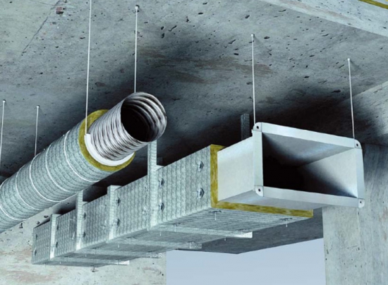 Антиконденсатна тепло та звукоізоляція внутрішніх та зовнішніх вентиляційних каналів